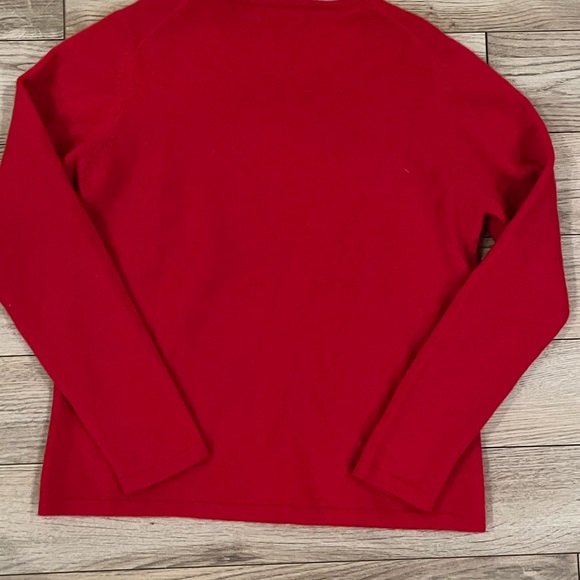 Charter Club 100% 2 Ply Cashmere Classic Red Sweater EC Size L - Picture 4 of 6